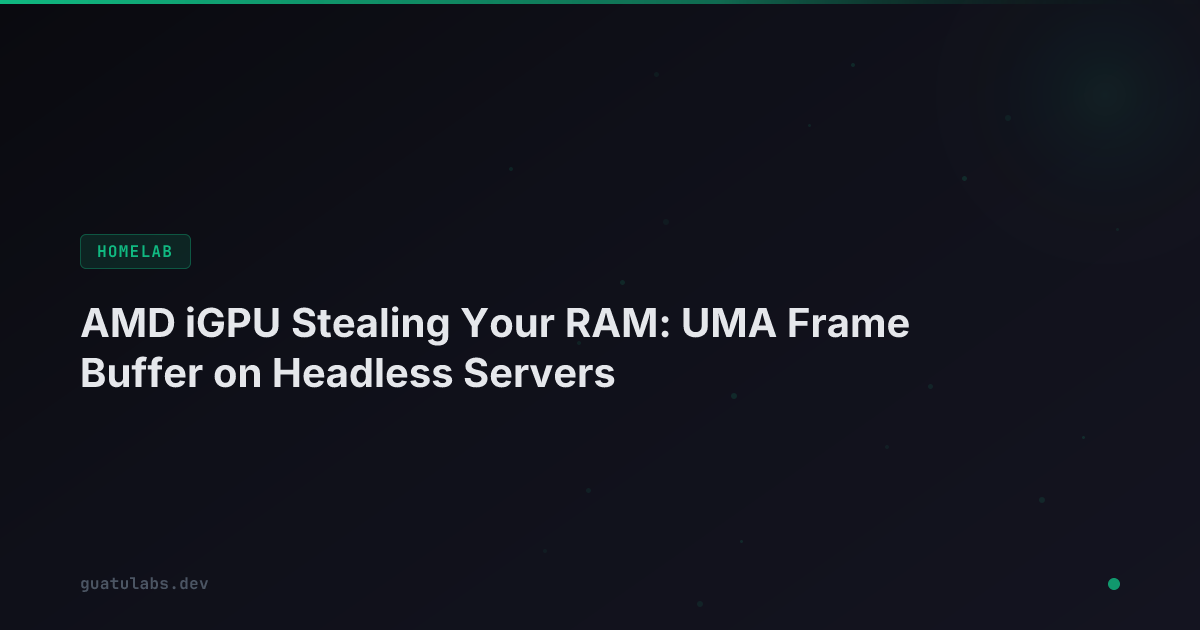 AMD iGPU Stealing Your RAM: UMA Frame Buffer on Headless Servers