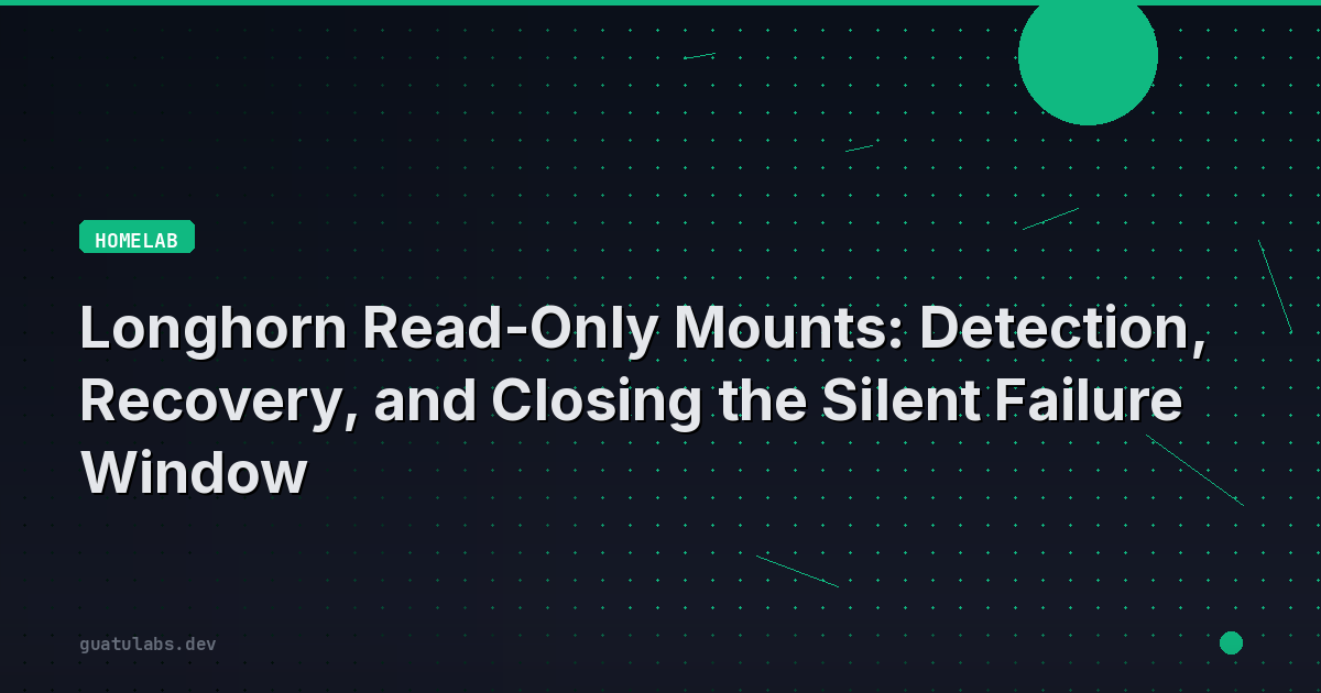 Longhorn Read-Only Mounts: Detection, Recovery, and Closing the Silent Failure Window