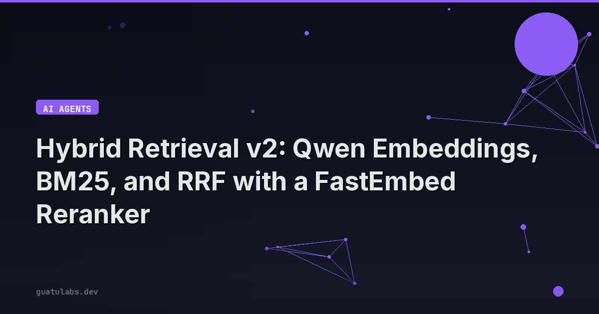 Hybrid Retrieval v2: Qwen Embeddings, BM25, and RRF with a FastEmbed Reranker