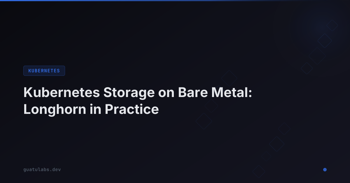 Kubernetes Storage on Bare Metal: Longhorn in Practice