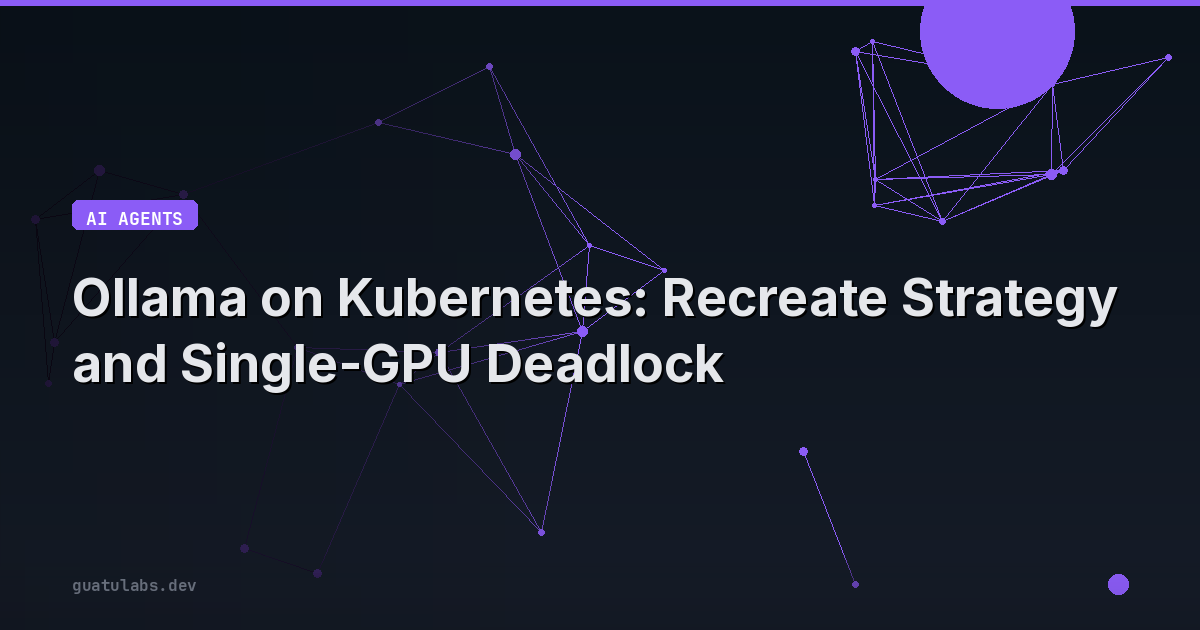 Ollama on Kubernetes: Recreate Strategy and Single-GPU Deadlock