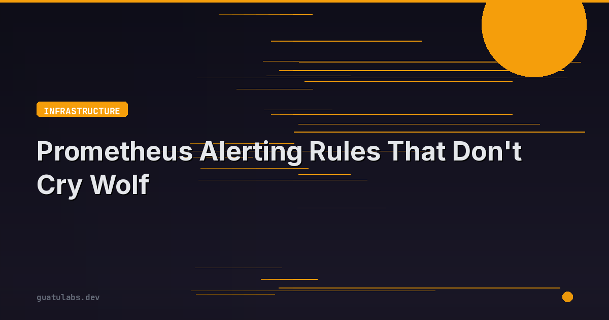 Prometheus Alerting Rules That Don't Cry Wolf