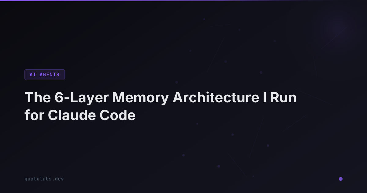 The 6-Layer Memory Architecture I Run for Claude Code