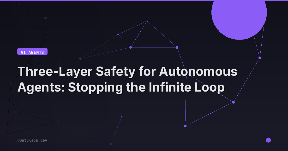 Three-Layer Safety for Autonomous Agents: Stopping the Infinite Loop